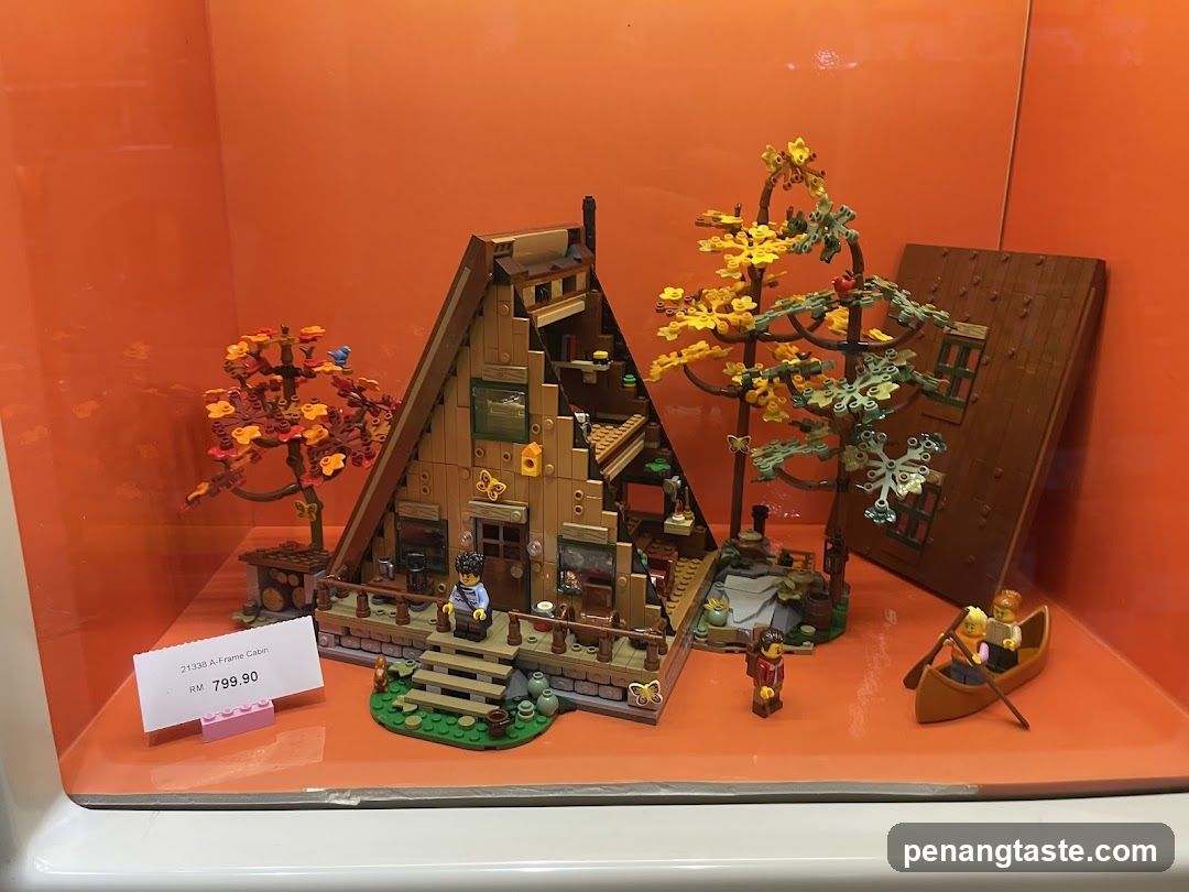 LEGO A-frame Cabin Display