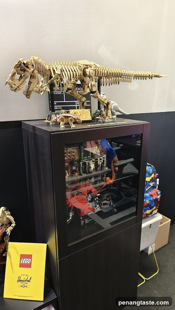 LEGO Display Cabinet with Dinosaur Skeleton