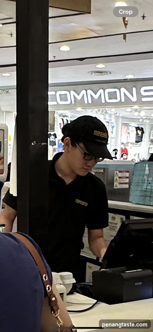 Staff at checkout counter