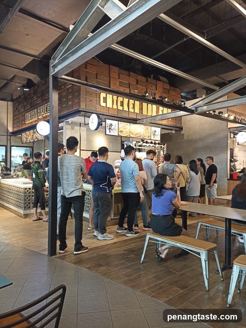 Crowded Food Court Interior
