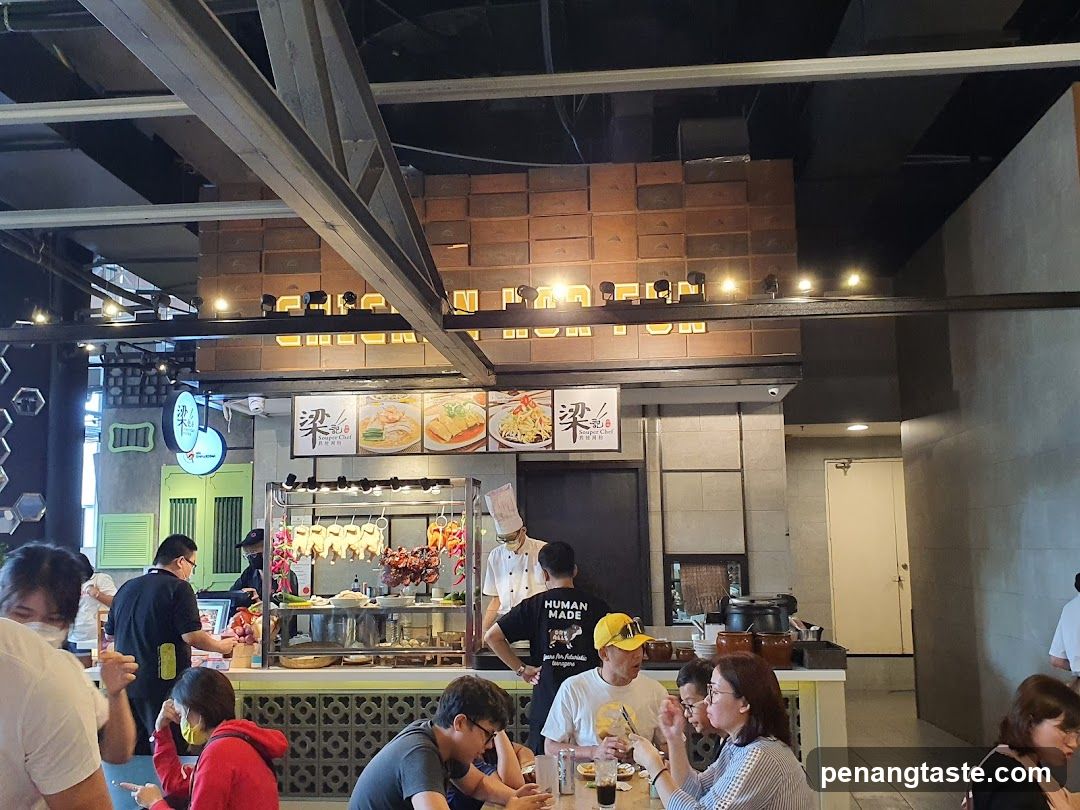 Restaurant Interior with Staff and Customers