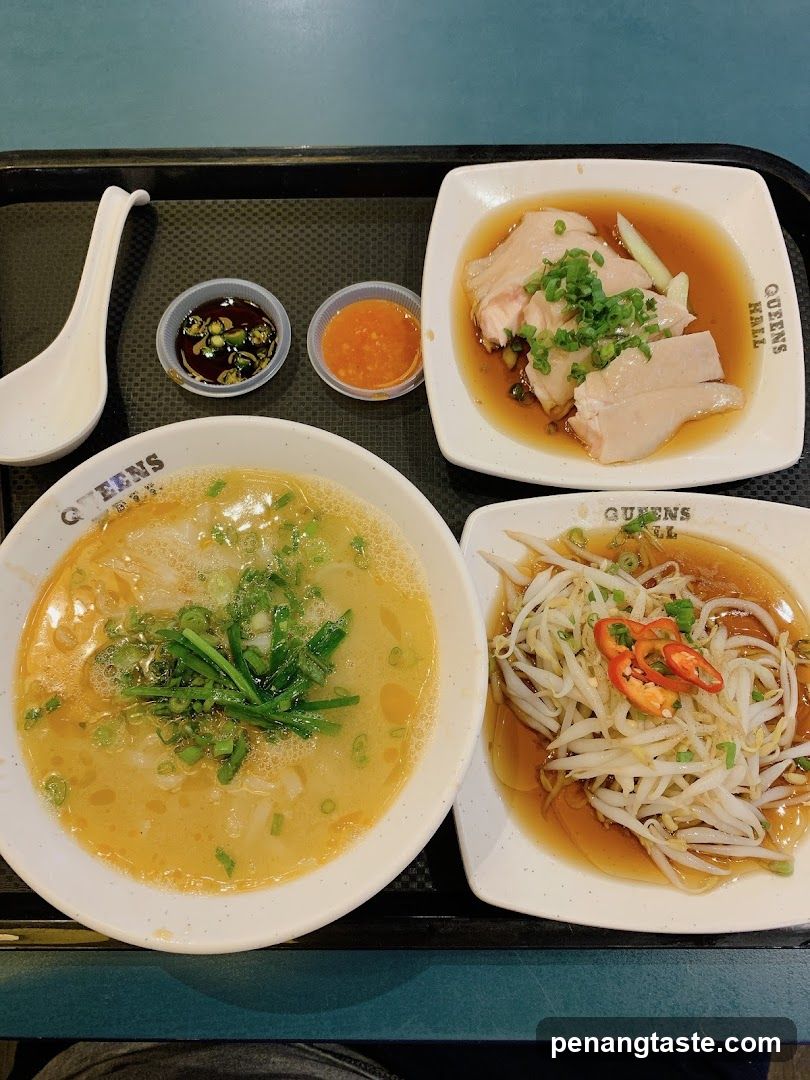 Food Tray with Noodle Dish and Side Dishes