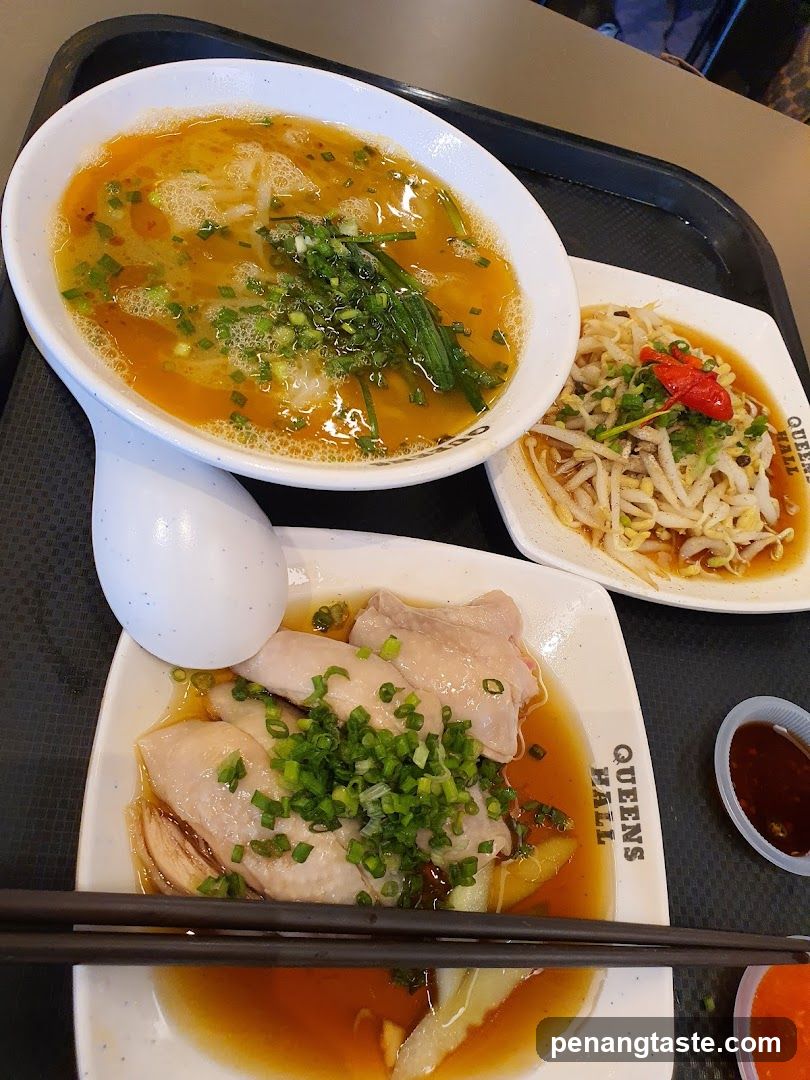 Food Tray with Soup and Side Dishes