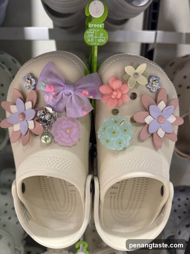 Crocs with Flower Decorations
