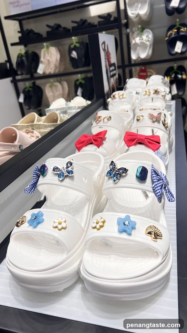 Decorative White Sandals Display