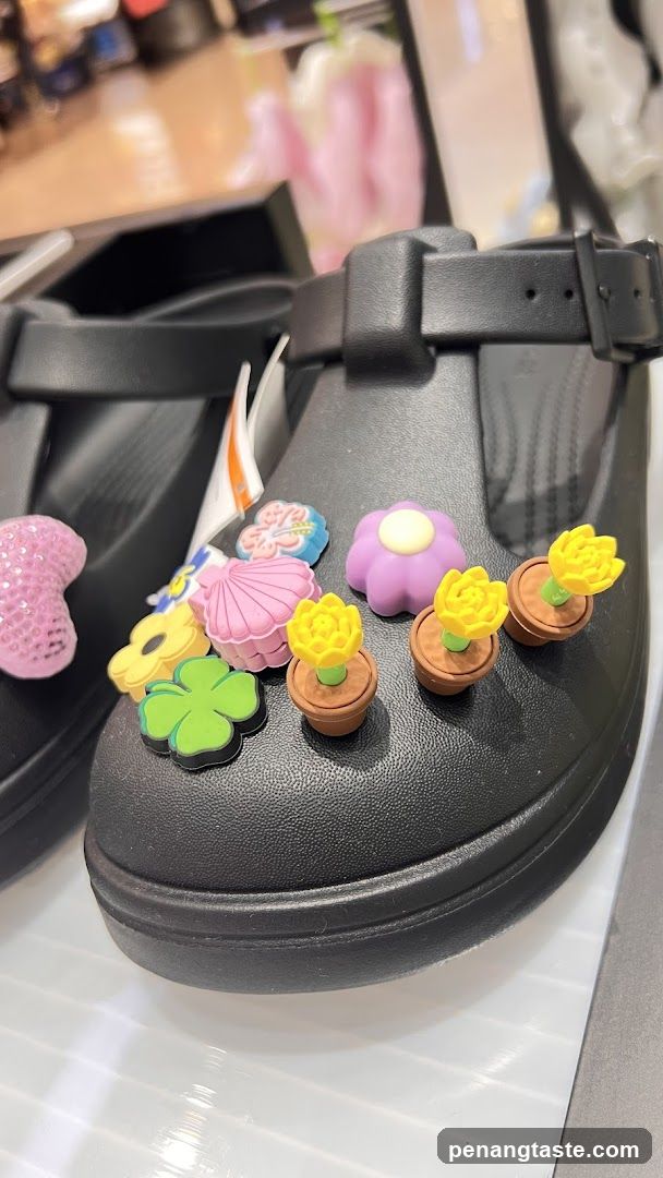 Decorated Crocs Shoes Display