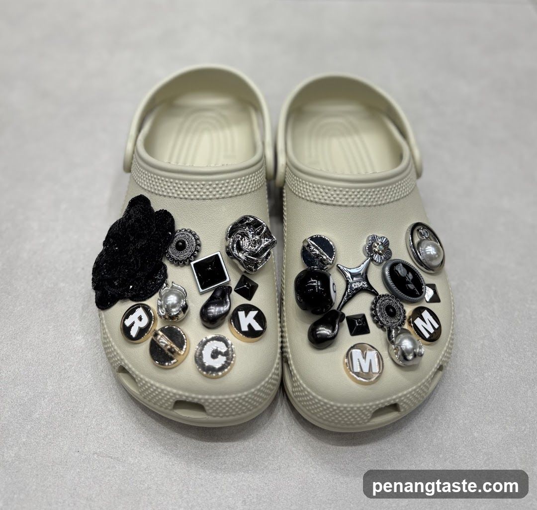 Crocs with decorative charms