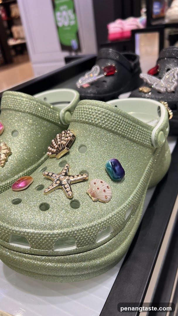 Crocs with Sea Shell Accessories