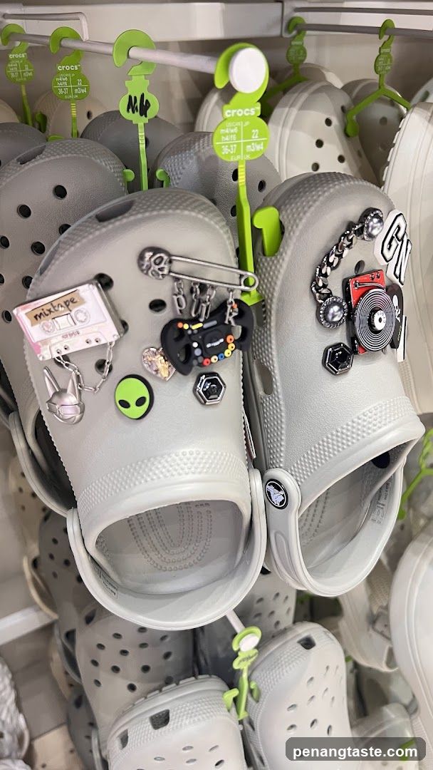 Crocs Display with Accessories