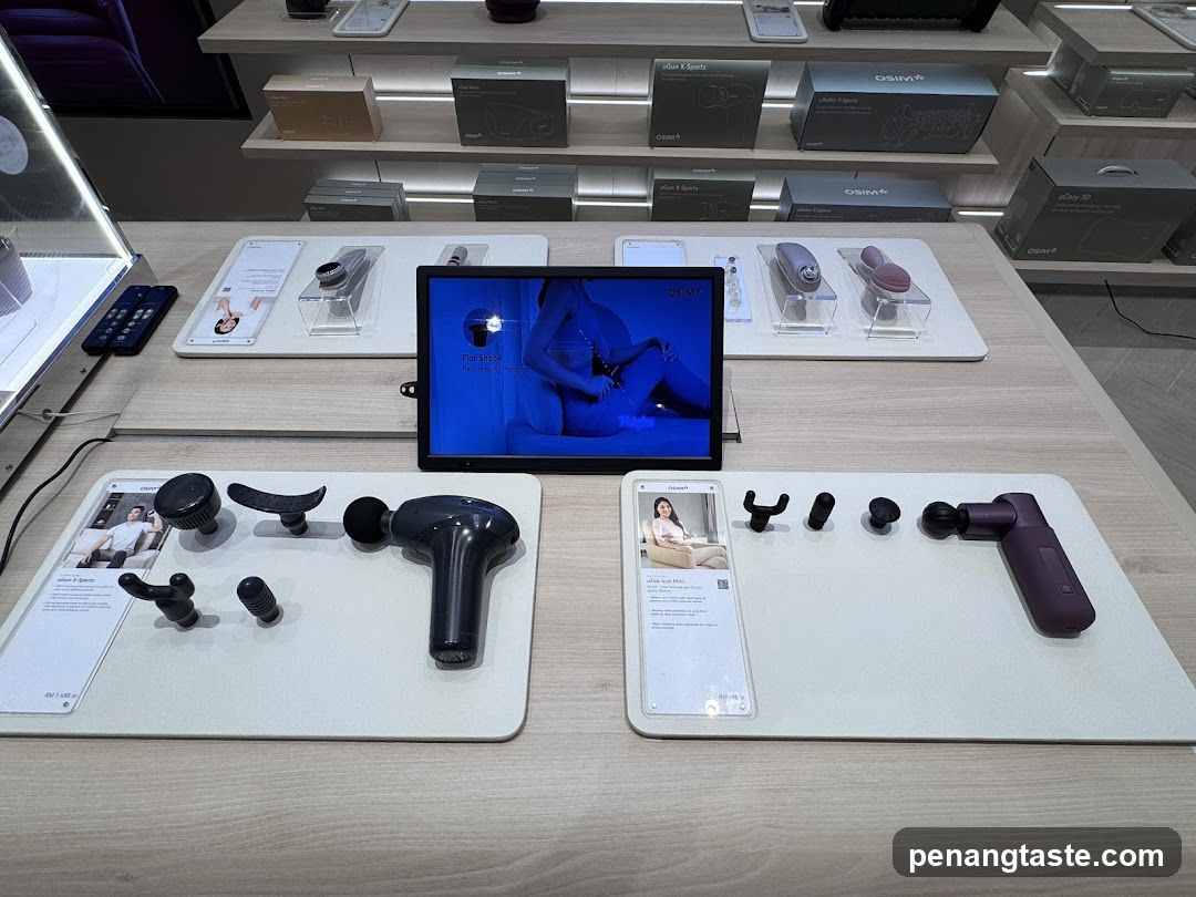 Product Display Table with Massage Devices