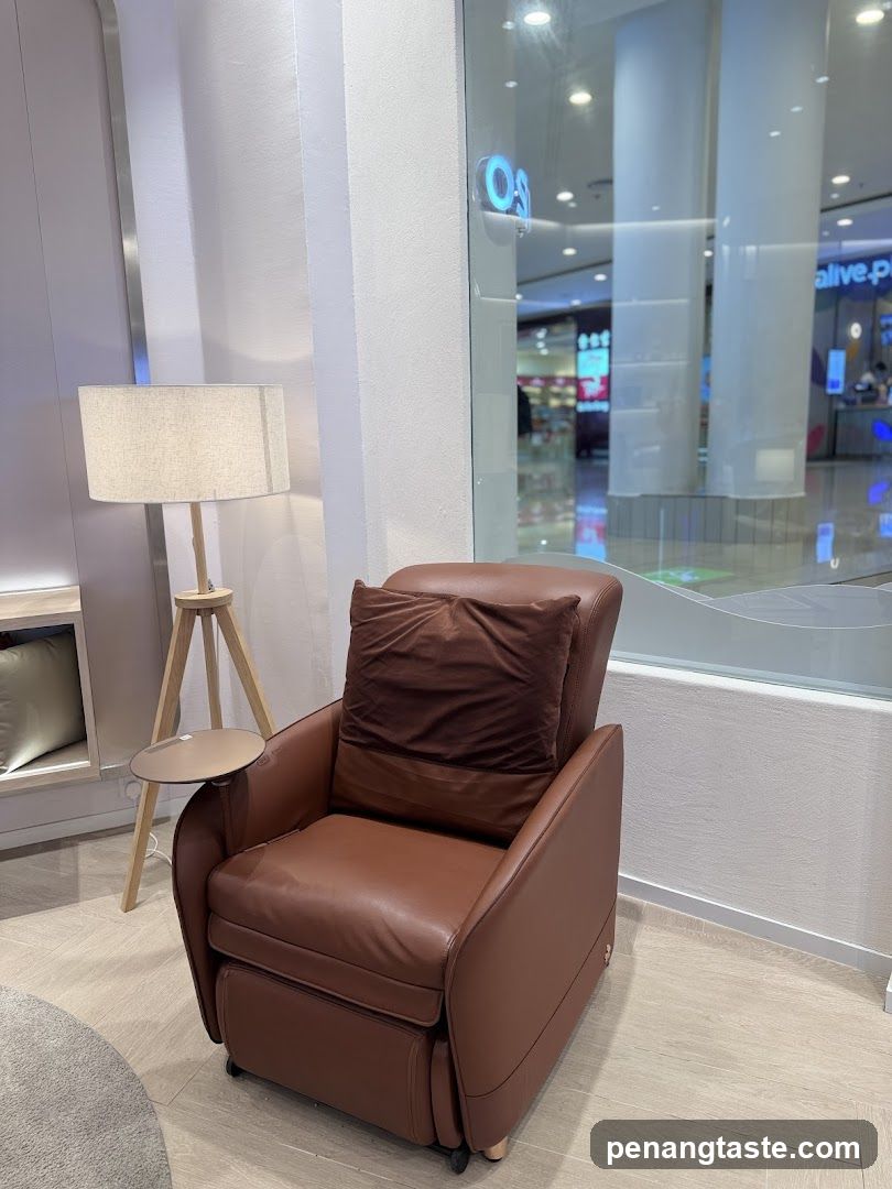 Brown Leather Recliner Chair in Modern Interior