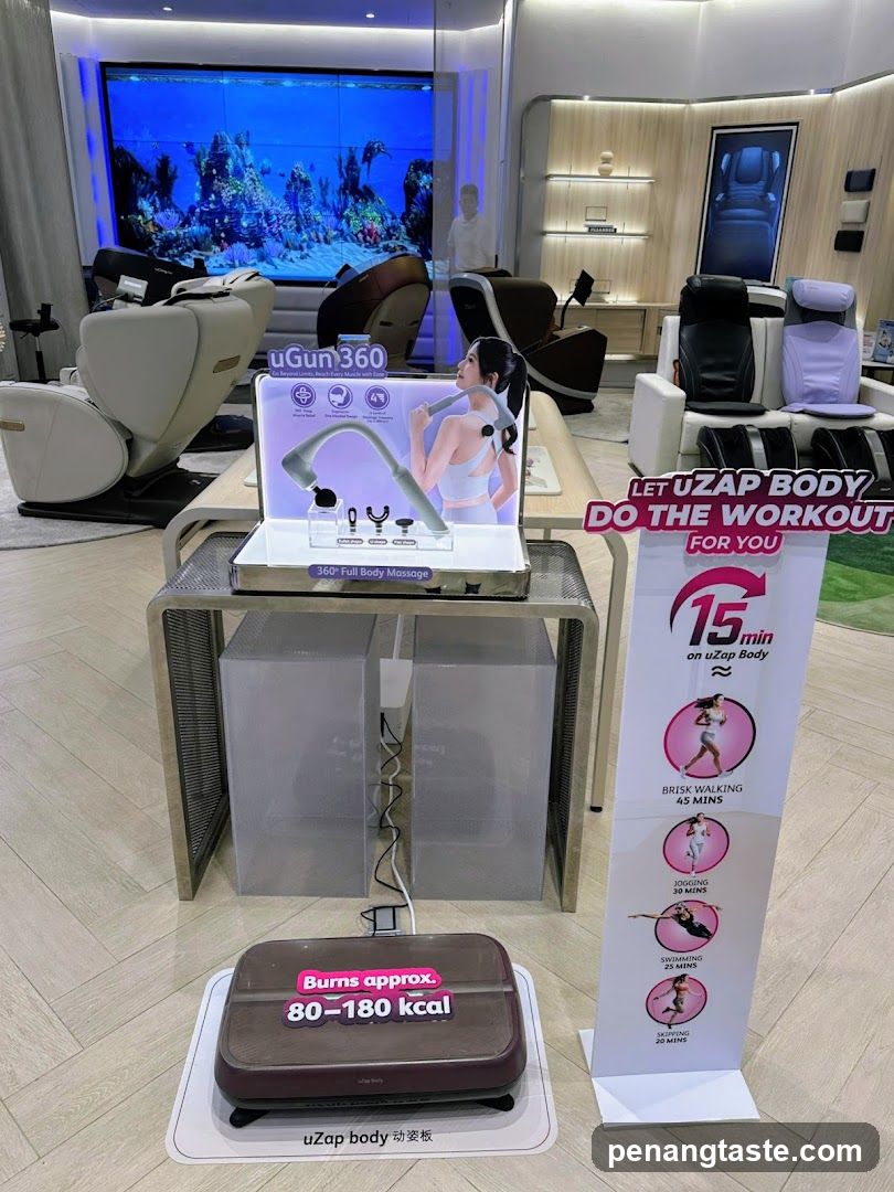 uZap Body and uGun 360 Massage Equipment Display
