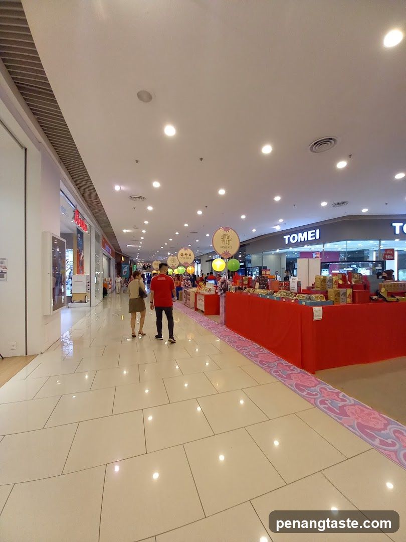 Shopping Mall Interior with Festival Booths