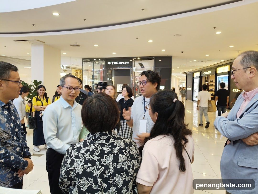Group Discussion in Mall Corridor