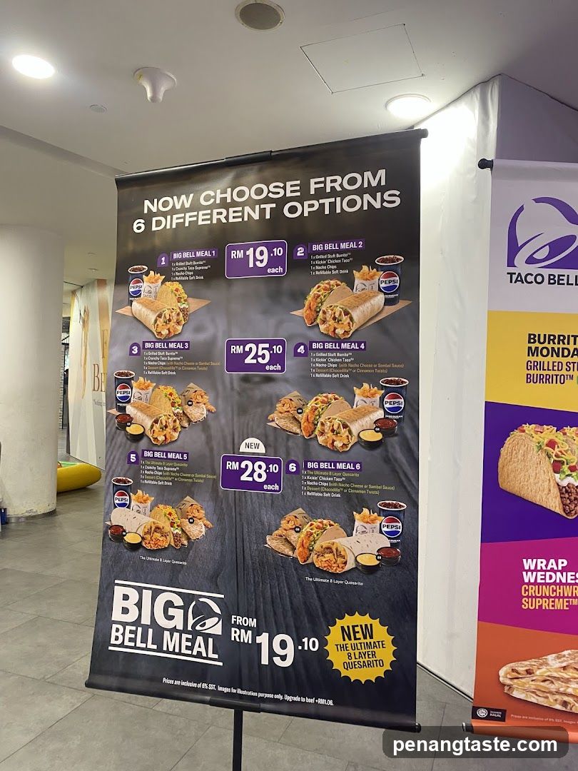 Big Bell Meal Menu Board
