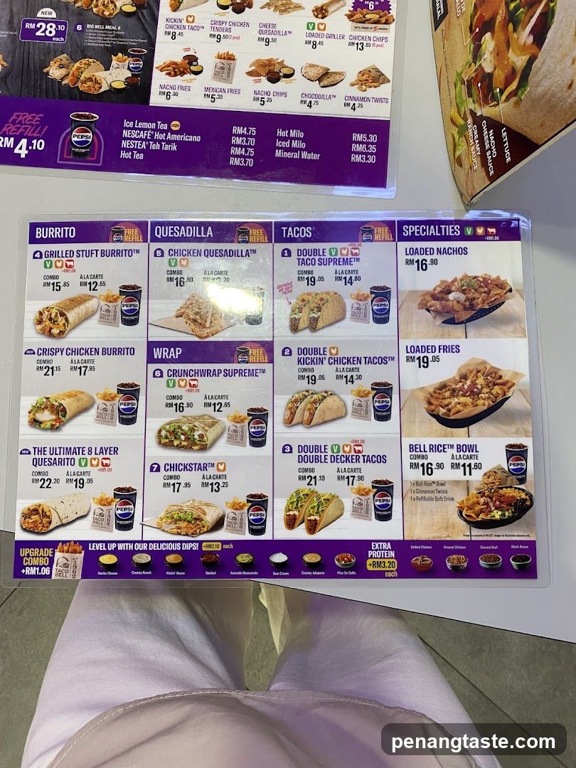 Subway Menu Page