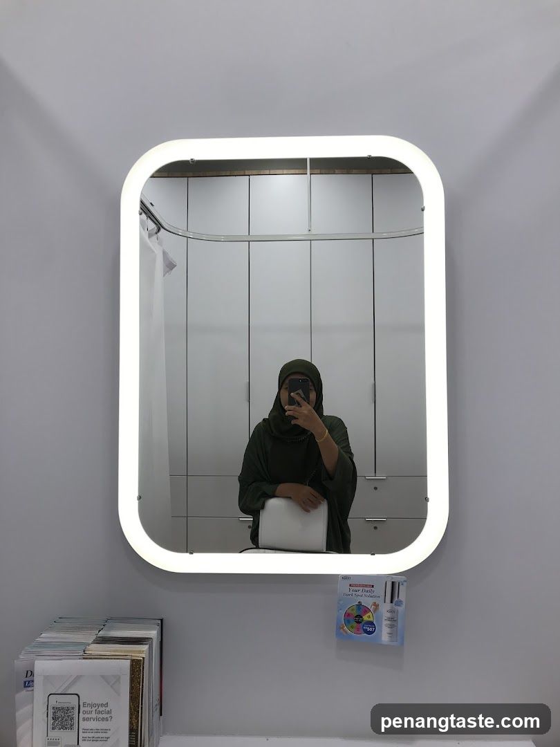 Mirror Reflection in Bathroom