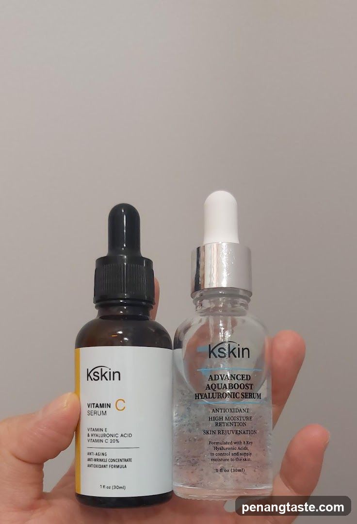 kskin serums held in hand