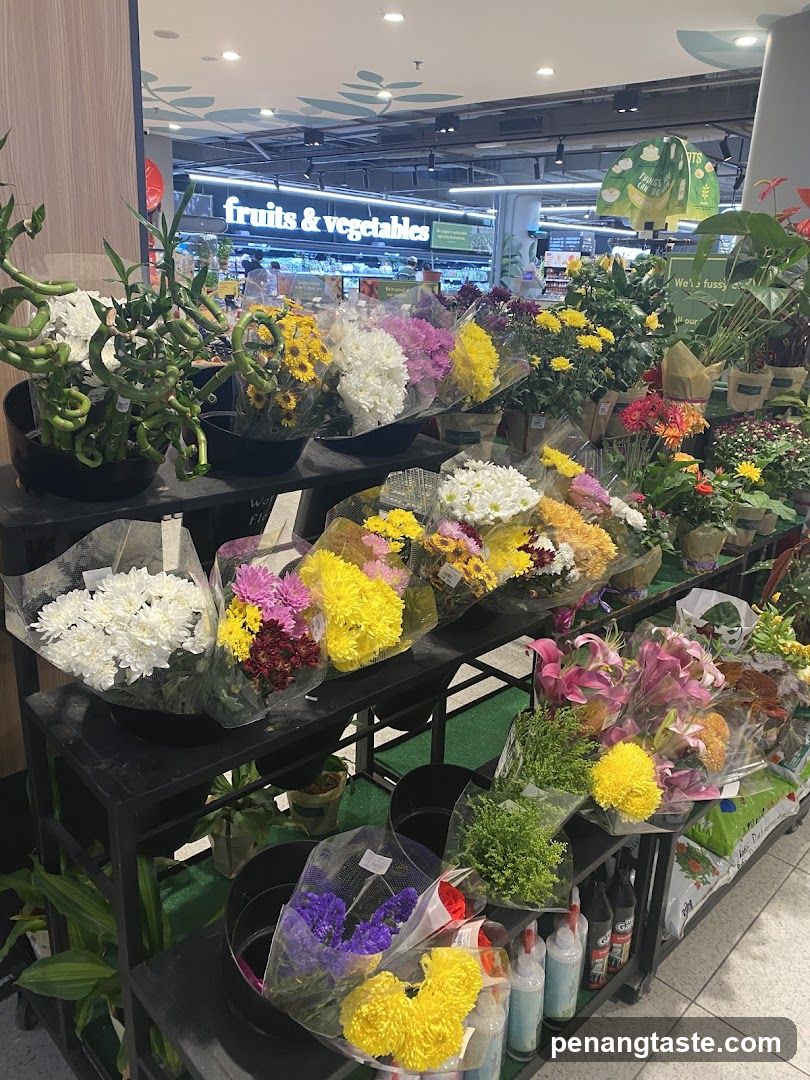 Flower Shop Display in Supermarket