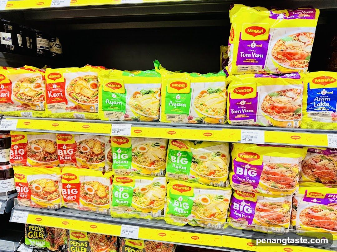 Maggi Noodle Packets on Shelf
