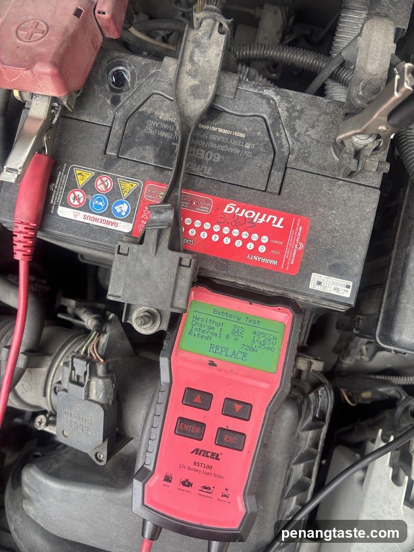 Car Battery Test with Ancel Device