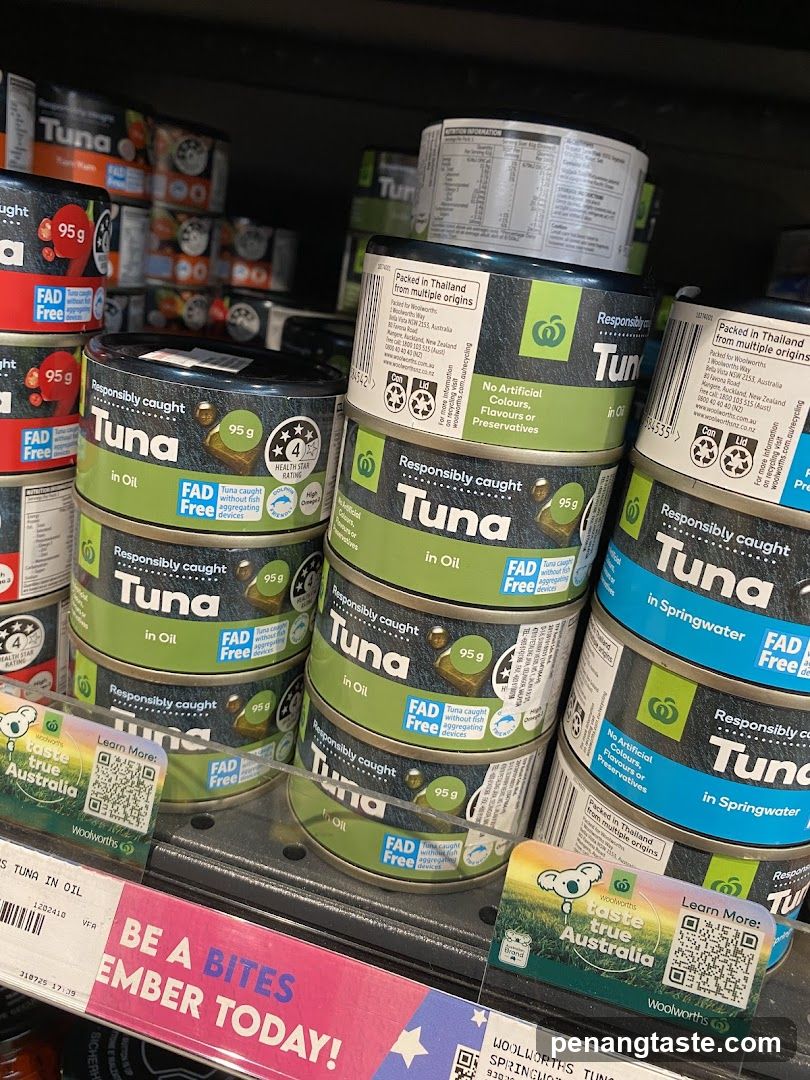 Woolworths Tuna Cans Display