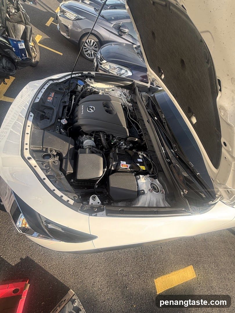 Car Engine Bay View
