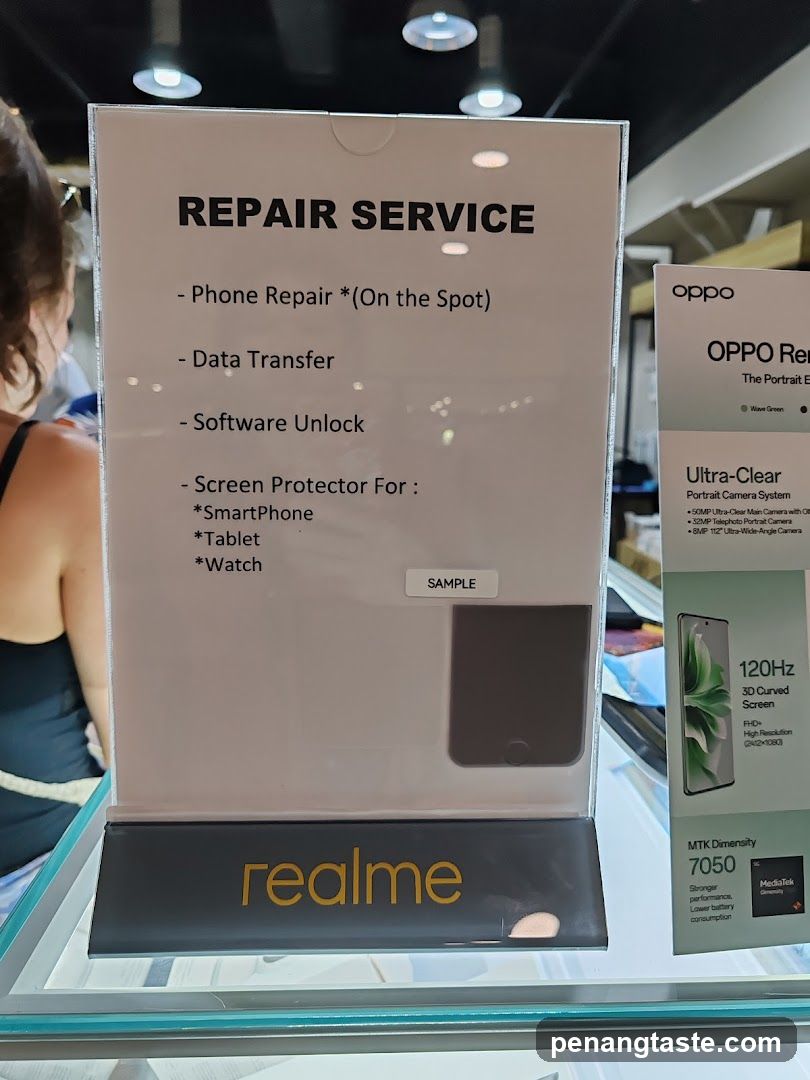Realme Repair Service Signage