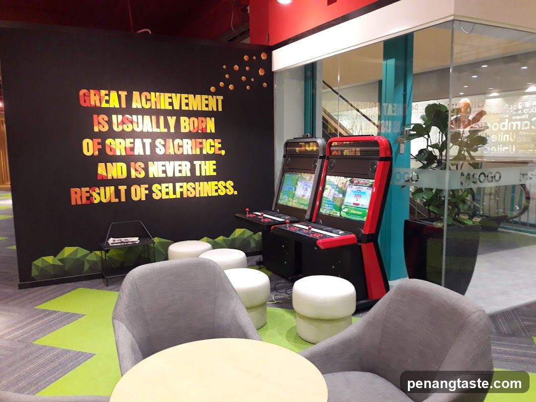 Arcade Lounge with Inspirational Wall Art