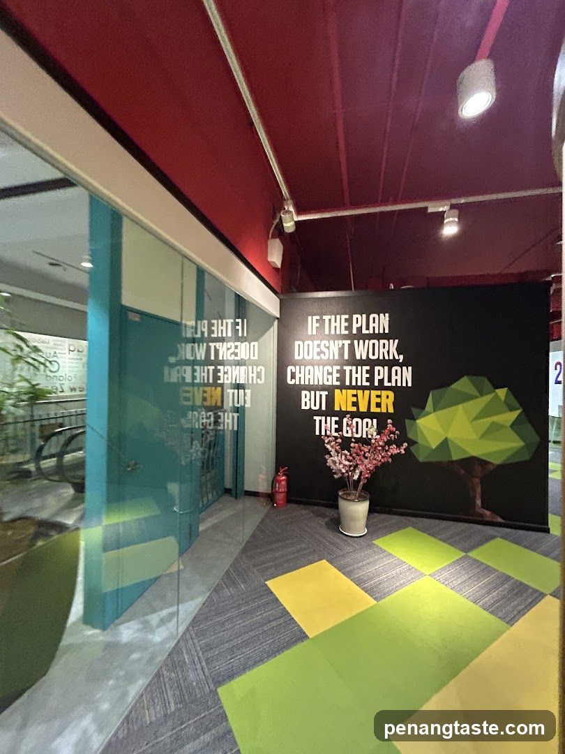 Office Hallway with Inspirational Wall Art
