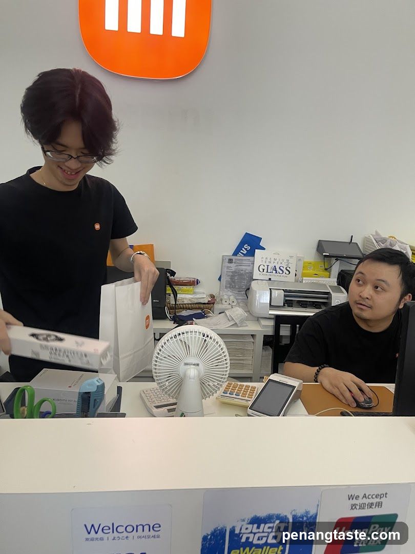 Counter Scene with Staff and Customer