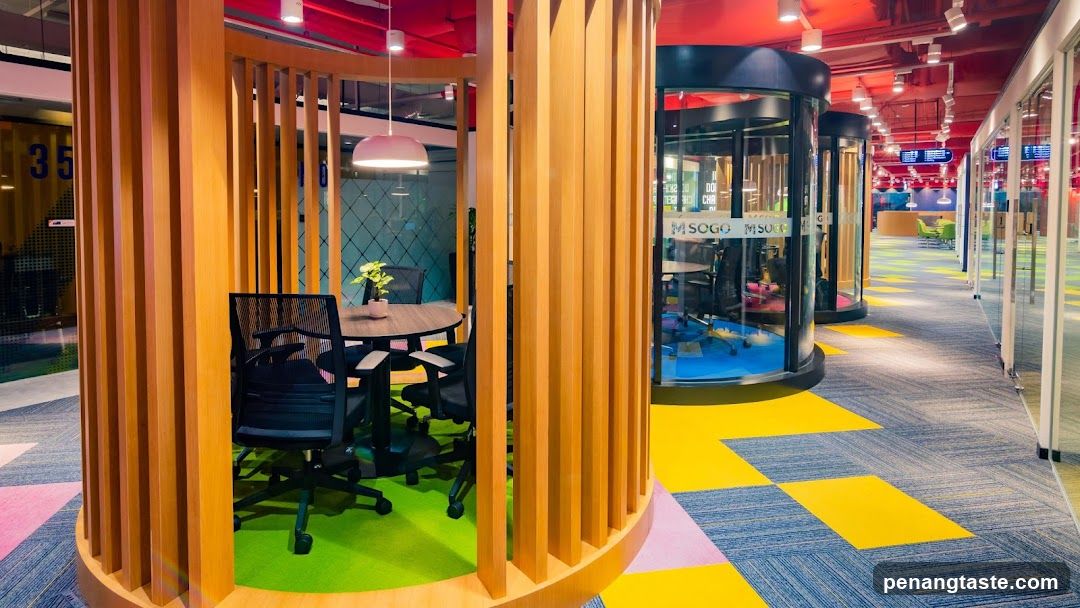 Modern Office Interior with Colorful Design