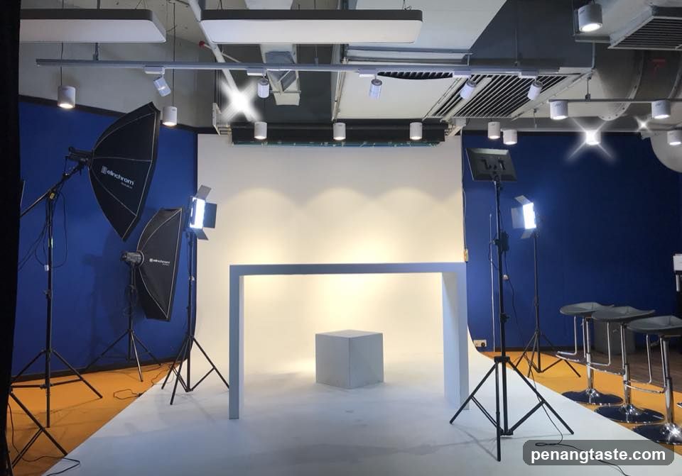 Studio Setup with Lighting Equipment