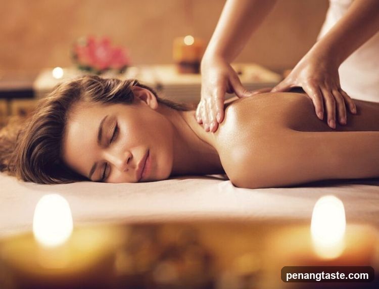 Woman Receiving a Back Massage