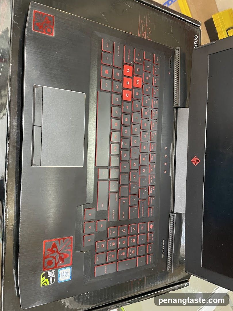 Gaming Laptop with Red Backlit Keyboard