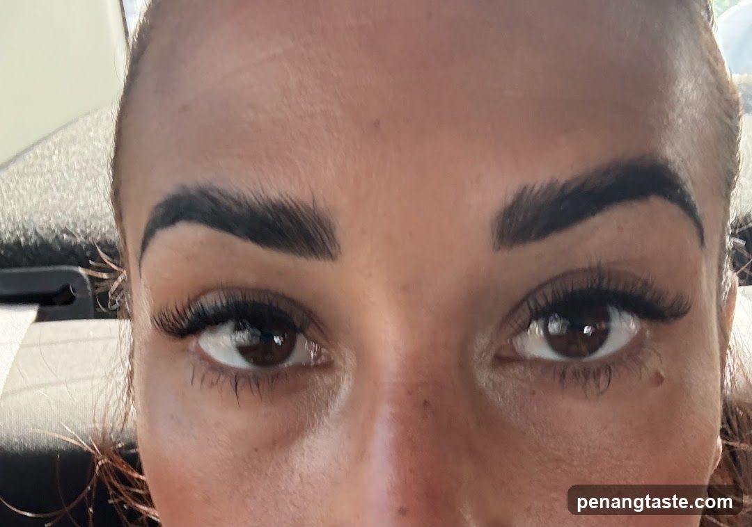 Close-up of a person's face with makeup