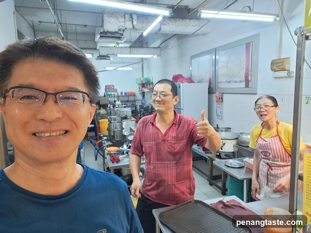 Kitchen Staff and Customer in Restaurant Interior
