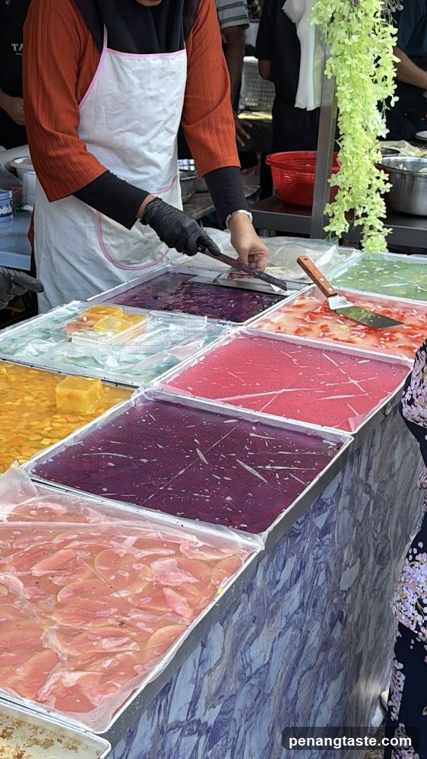 Colorful Jelly Dessert Display