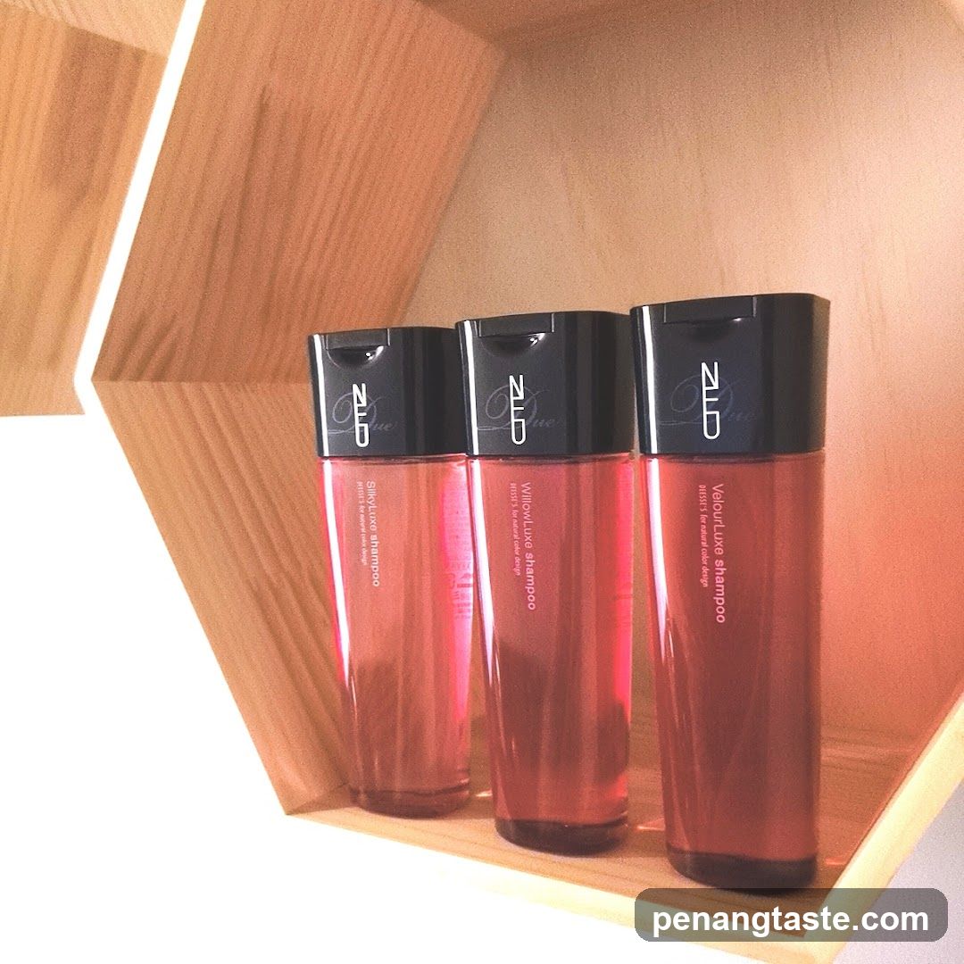 NIO Shampoo Bottles on Shelf