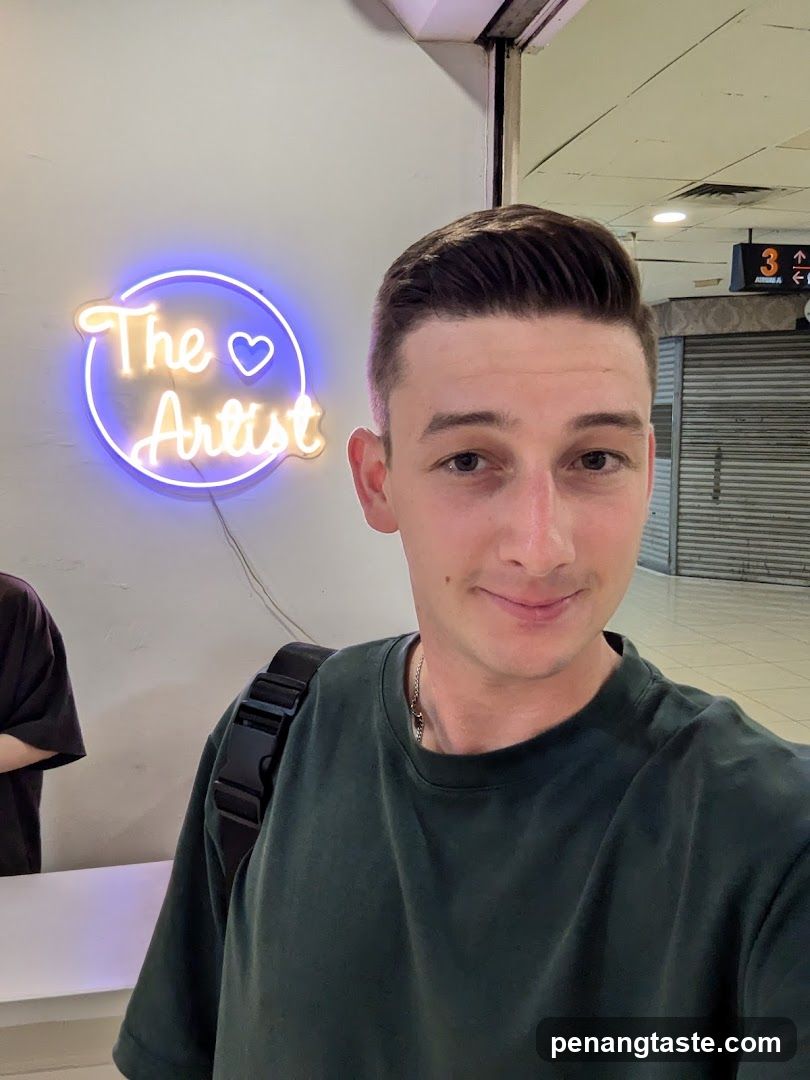 Selfie with Neon Sign