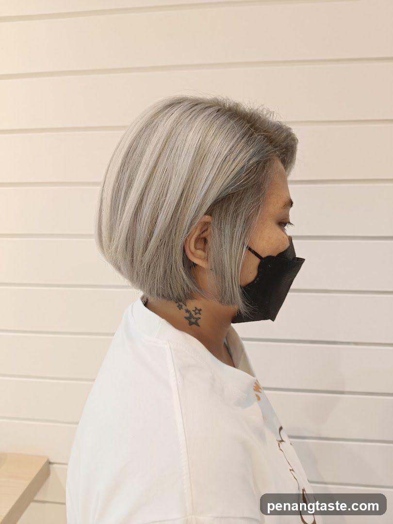 Side Profile of Person with Silver Hair