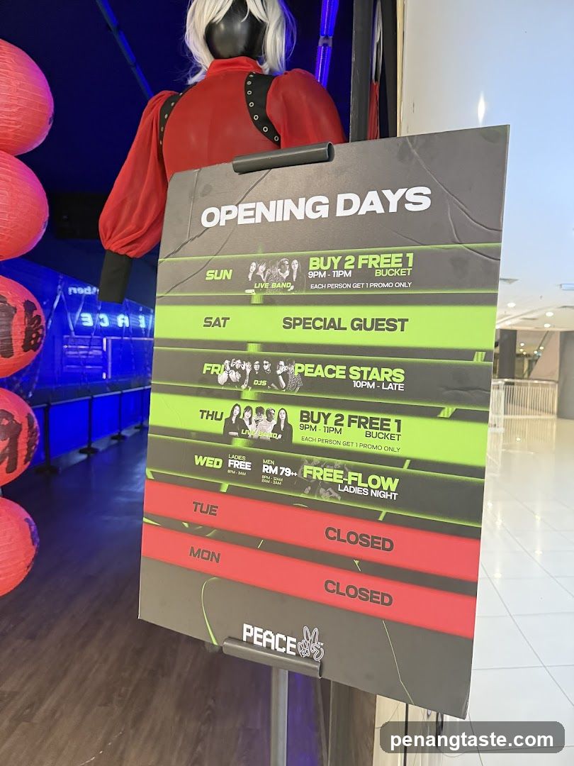 Opening Days Schedule Sign