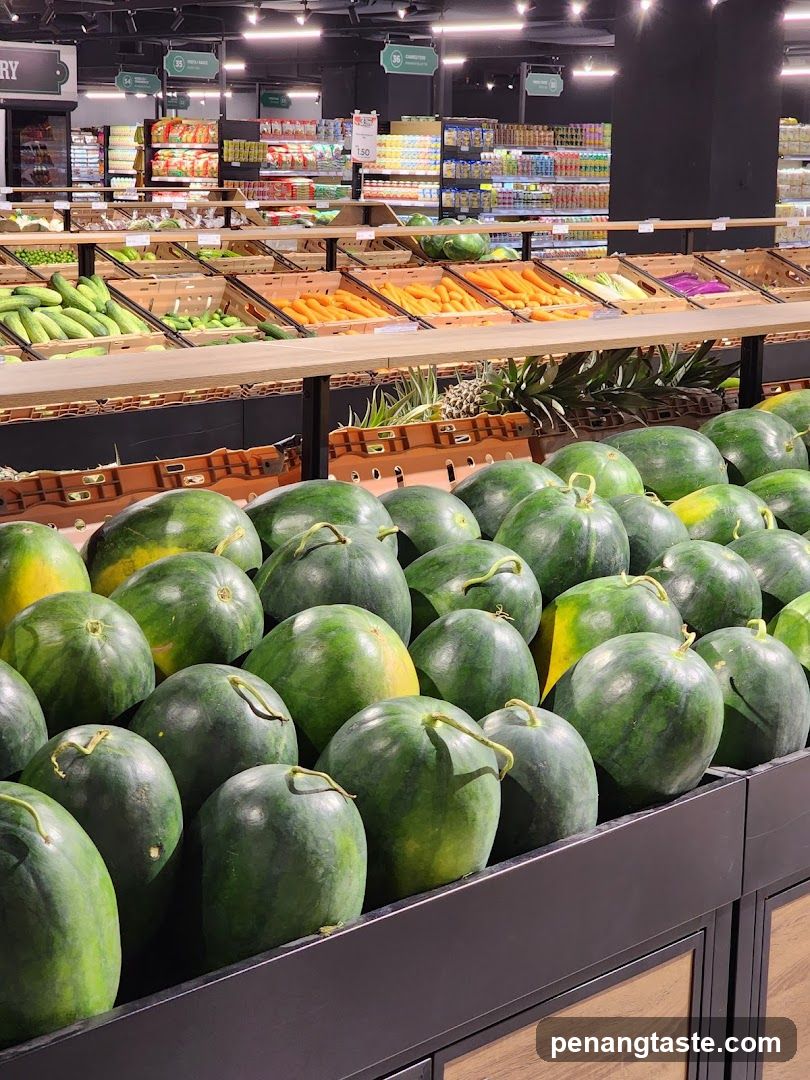 Fresh Produce Display in Grocery Store