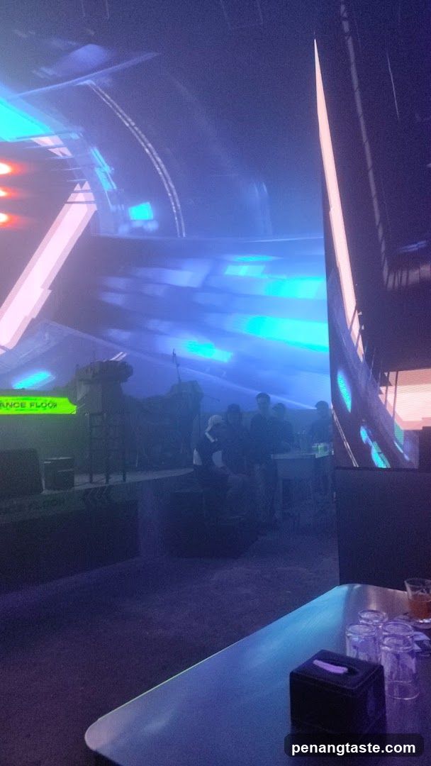 Club Interior with Neon Lighting