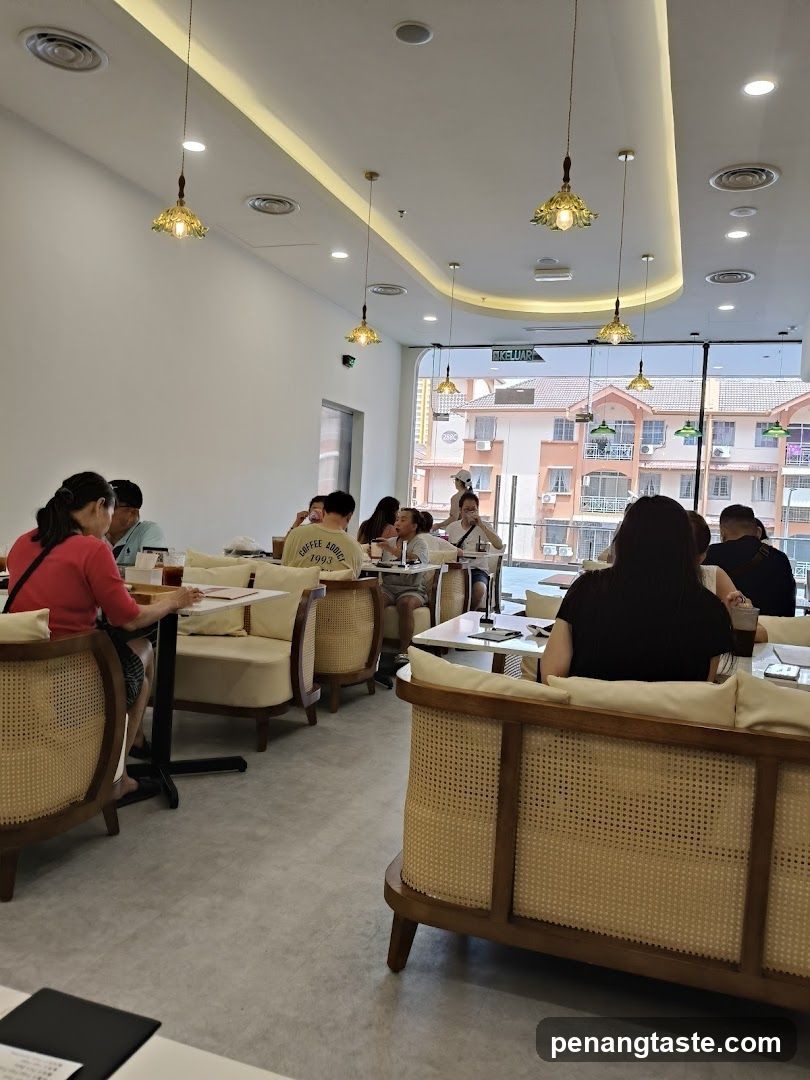 Cafe Interior with Customers