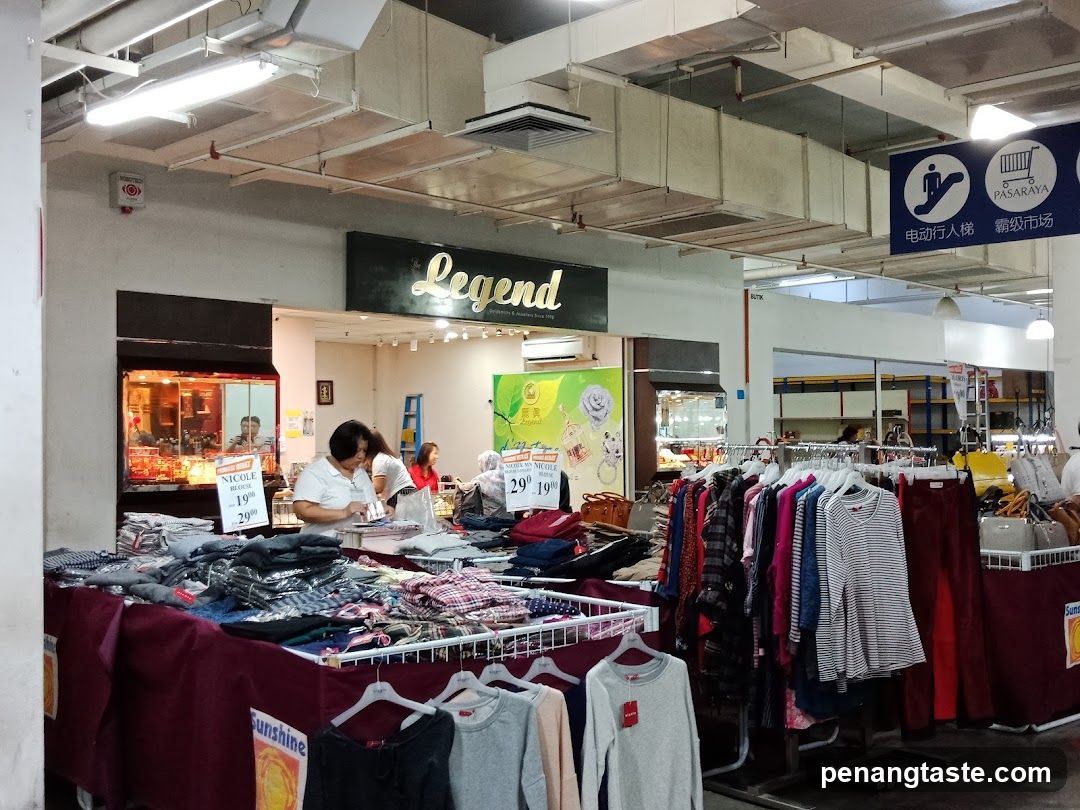 Market Interior with Clothing Stalls