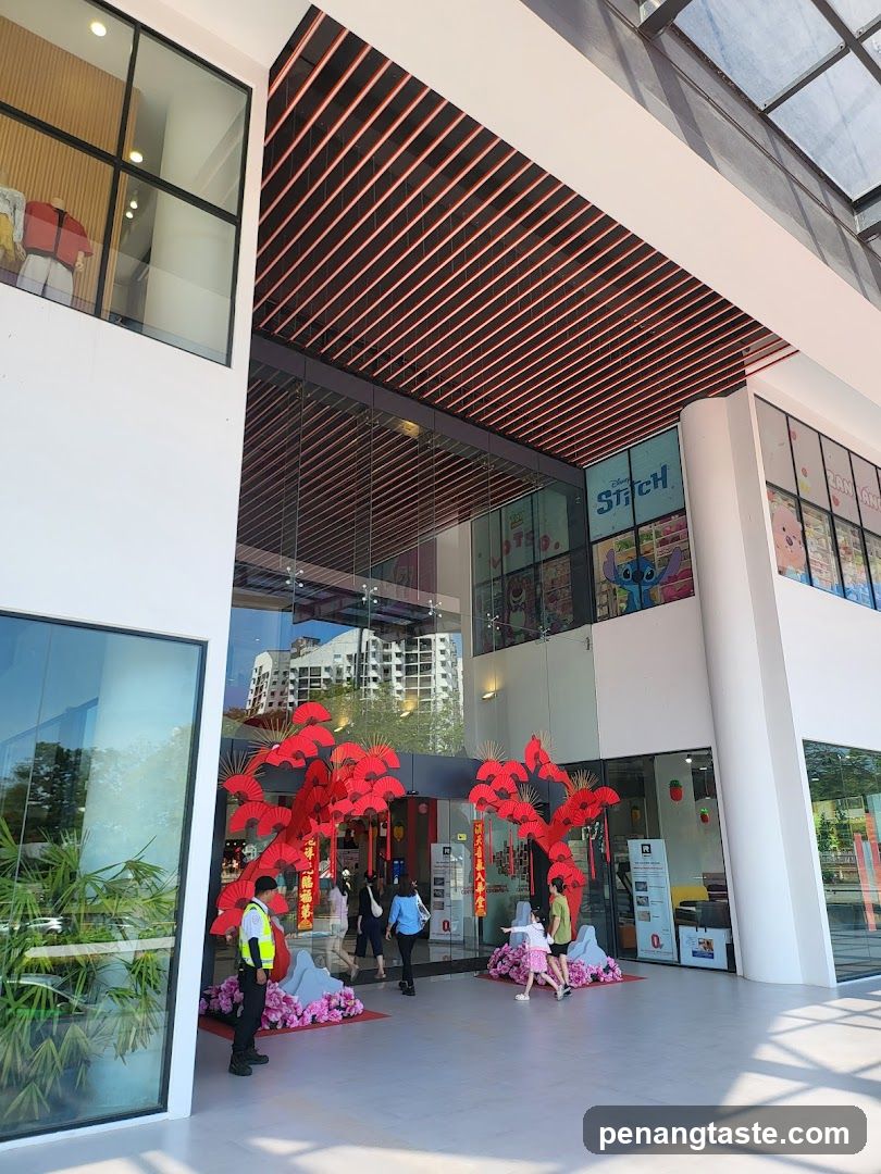 Entrance with Red Decorations