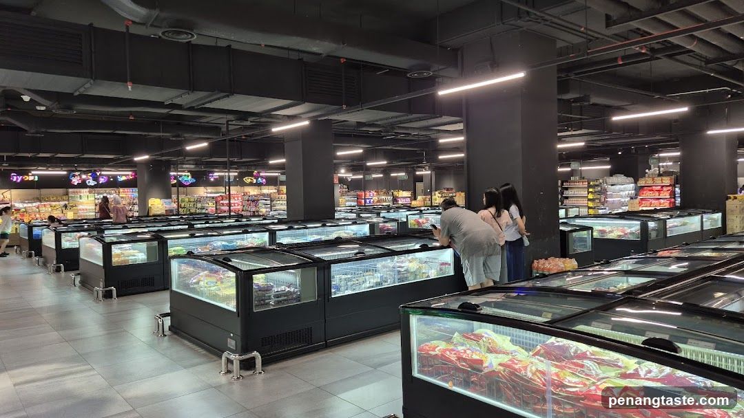 Frozen Food Section in Supermarket