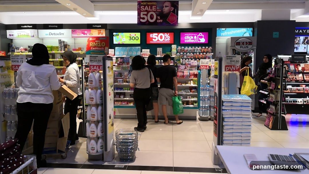 Interior of a pharmacy or health store