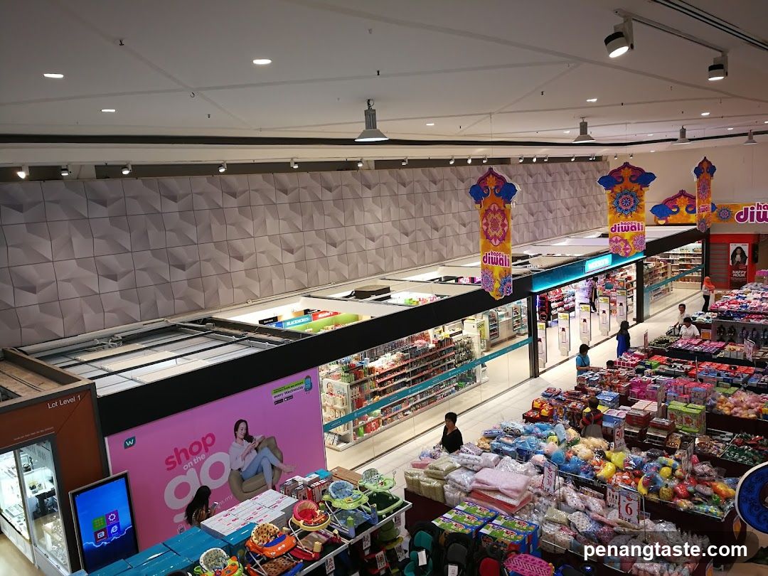 Supermarket Interior with Diwali Decorations